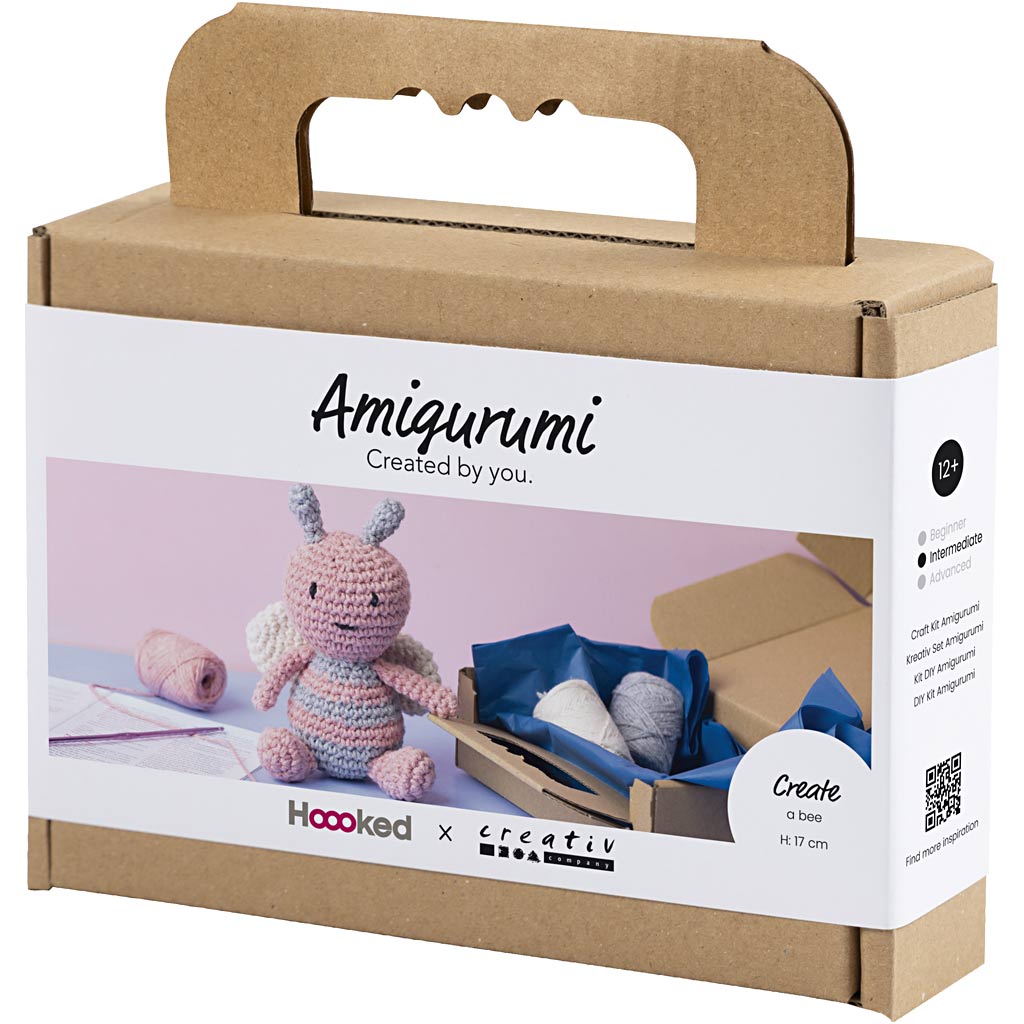 DIY Kit Amigurumi, Honningbi, pastelfarver, 1 pk. - Image 3