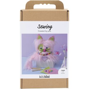 DIY Kit Syning, Kat, ass. farver, 1 pk.