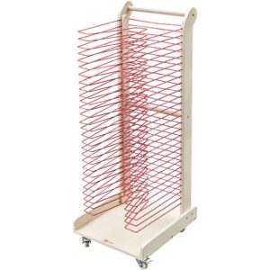 Tørrestativ med hjul, H: 121,3, L: 40 cm, B: 40 cm, 1 stk.