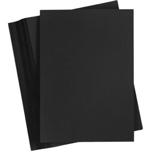 Kulørt papir, A4, ark 210x297 mm, 80 g, sort, 250 ark/ 1 pk.