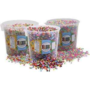 NABBI rørperler i spand, midi, medium, 3x20000 stk./ 1 pk.