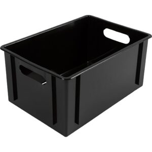 Plastkasse, str. 34x24x16 cm, 12,5 l, sort, 1 stk.
